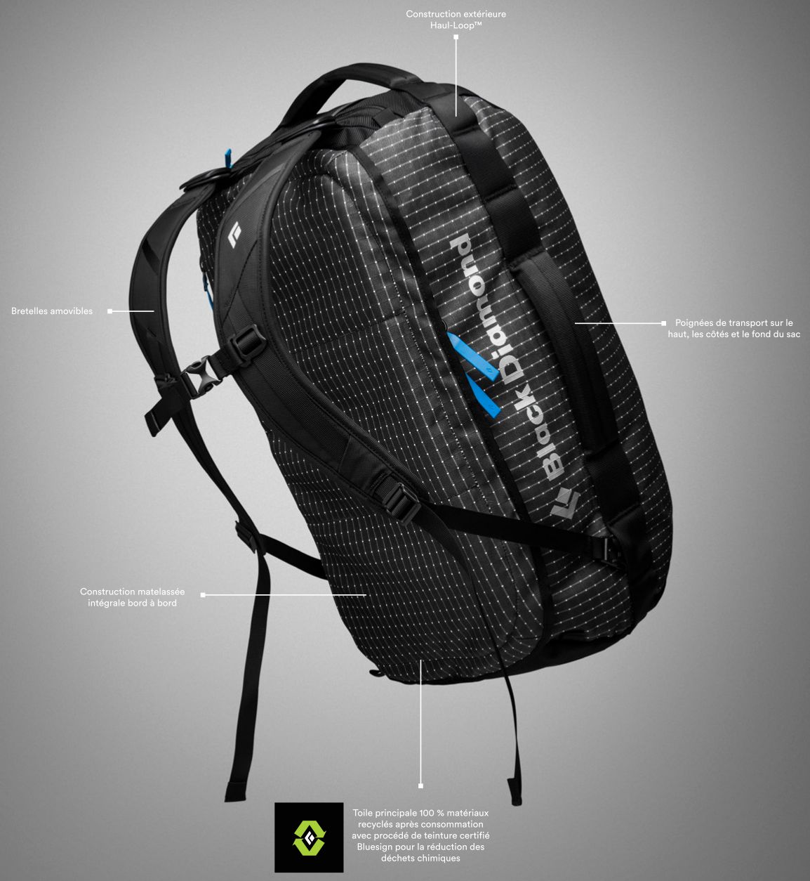 Caracter&iacute;sticas da bolsa StoneHauler Duffel Black Diamond